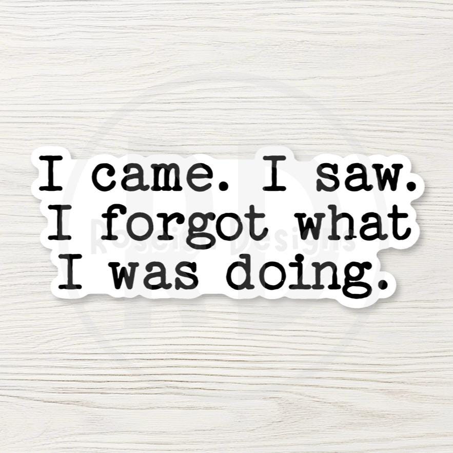 Distracted Brain Sticker: Funny ADHD Humor Decal for Laptop, Water Bottle