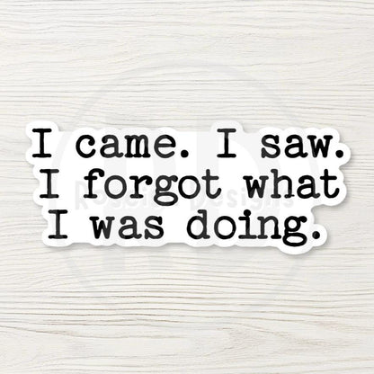 Distracted Brain Sticker: Funny ADHD Humor Decal for Laptop, Water Bottle