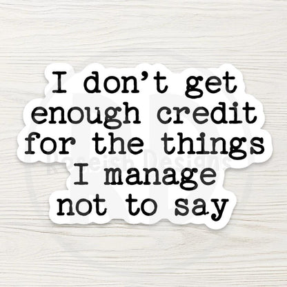 Sarcastic Vinyl Water Bottle Sticker, Gift for Mom, Funny Office Sticker, Snarky Laptop Decal